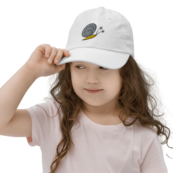 Snail Baseball Cap - White - Girl