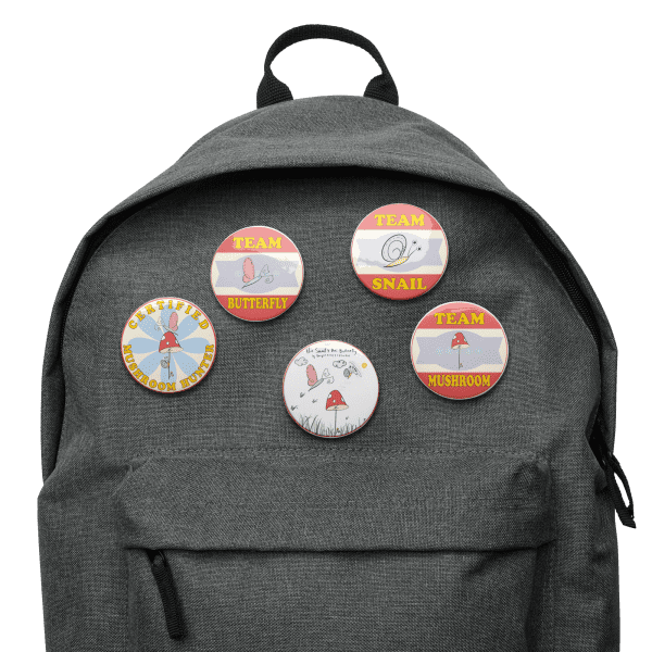 Snail & Butterfly - Large Pins - Backpack
