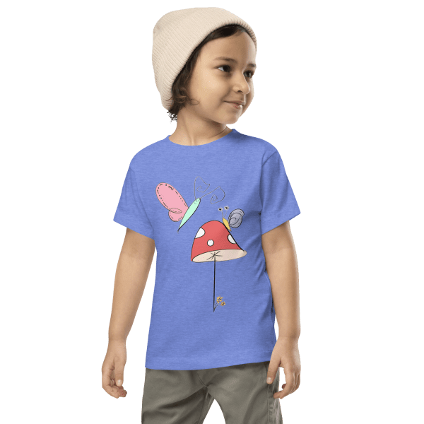 Snail & Butterfly - Toddler Tee - Blue - Boy Front