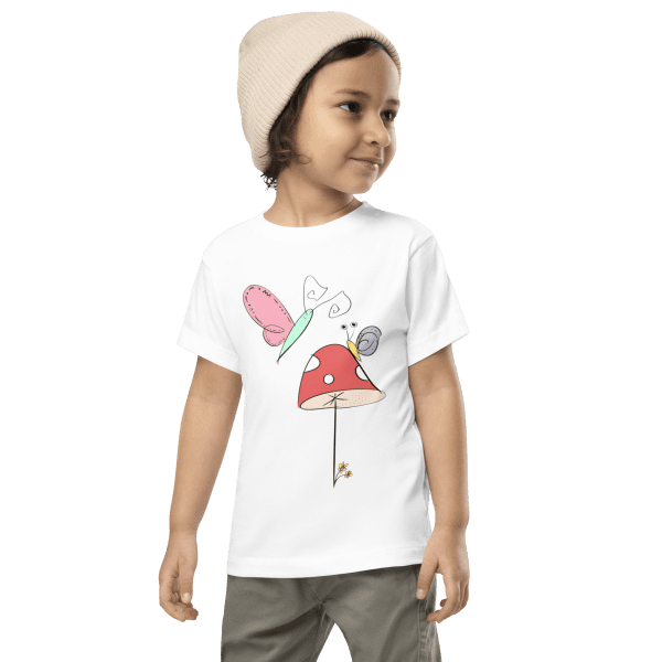 Snail & Butterfly - Toddler Tee - White - Boy Front