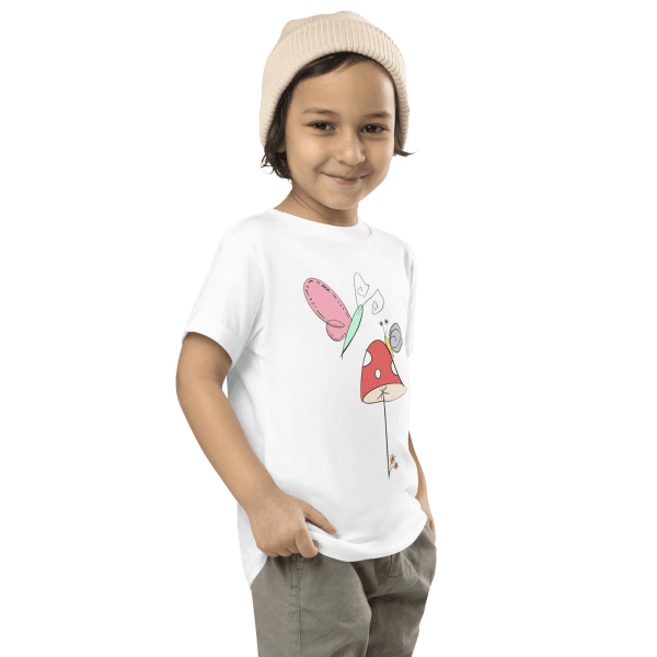 Snail & Butterfly - Toddler Tee - White - Boy